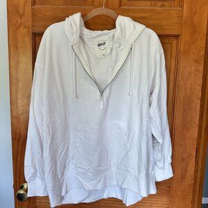 Aerie White Half-Zip Hoodie - Size M